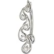 Solid 14kt White Gold Cubic Zirconia Fancy Journey Belly Ring