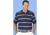 Izod Two Color Bar Stripe Pique Polo