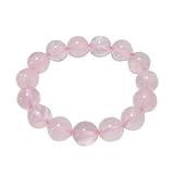 12mm Genuine Rose Quartz Beaded Stretch Bracelet