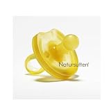 Natursutten 2 Pack BPA Free Natural Rubber Pacifier, Butterfly Rounded, 6-12 Months