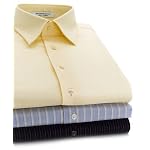 Calvin Klein Cotton Stripe Dress Shirt - Spread Collar