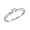 Round Diamond Solitaire Engagement Ring in Sterling Silver - Size 6