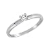 Round Diamond Solitaire Ring in 14K White Gold - Size 6
