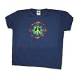 Peace Frogs Ladies Peace Flower Garment Dye Short Sleeve T-Shirt