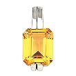 14K White Gold Citrine Pendant