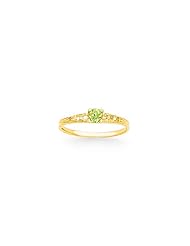 14k Yellow gold Madi K 3mm Peridot Birthstone Baby Ring