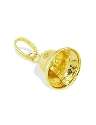 14K Yellow Gold Bell Charm Pendant