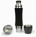 Outdoor Living : Wave 2 in 1 Large Black Vacuum Insulated Flask with 2 Mugs