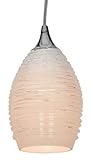 Access Lighting 23733-BS/WHT AdeleGlass Pendant by Access Lighting