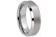 7mm Dual Finish Tungsten Carbide Men's Ring with Beveled Edges