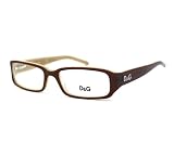 D&g By Dolce & Gabbana Women's 1159 Brown On Ivory Frame Plastic Eyeglasses, 53mm