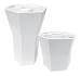 BRELLA VASE - Duet Pack - 5 and 10 inch - Opaque - Cottage White - Patio Umbrella Vase