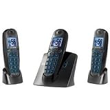 Sagemcom D56T Trio T�l�phone sansfil num�rique Ecran et Clavier r�tro-�clair� 2 Combin� supplementaire Noirpar Sagemcom