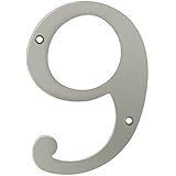 Deltana RN6-9U15 Solid Brass 6-Inch House Number 9 Board