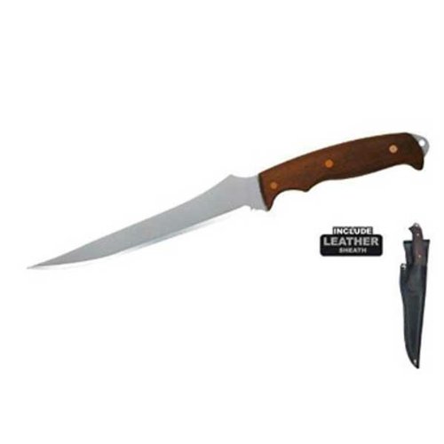 Condor Tool and Knife Tiburon Filet 9.5-Inch Blade with Leather Sheath