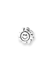 Happy Face Sun Charm in Silver for 3mm Charm Bracelets