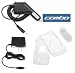Transparent Clear Crystal Snap-on Cover Case with Clip + Rapid Car Charger + Home Travel Charger for T-Mobile Nokia 3555 Cell Phone