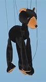 Bear (Black Bear) Small Marionette (B365B)