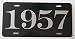 1957 YEAR LICENSE PLATE