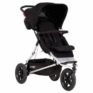 Mountain Buggy +One Stroller with Second Seat & Cocoon, Black