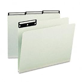 Smead 13430 - One Inch Expansion Metal Tab Folder, 1/3 Tab, Letter, Gray Green, 25/Box-SMD13430