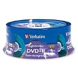 Verbatim DVD+R 4.7GB 16X Color LightScribe 25 Disc Spindle
