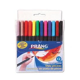 Prang Brush Pens, 12 Color Art Marker Set - Classic Colors (80003)