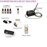 Foundation Deluxe Airbrush Makeup Machine - Blk Onyx Compressor - Medium Shades
