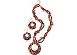 Lifestyle StudiosCoral & Brown Bead Animal Print MULTI
