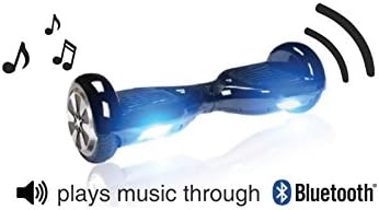 Black Self Balancing Scooter Hoverboard with Bluetooth Speaker and LED Lights