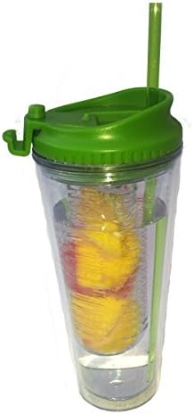 Apple Infuser Water Tumbler | Large 20oz Size | FREE Infused Water Recipe Guide* | Create Your Own Flavored Water, Naturally, with Ingredients YOU Choose | The Fun & Healthy Way to Enjoy Your Daily Water.