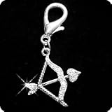 PURELY CHARMING - Pet Charms - Purely Charming Handset Swarovski Crystal EZ Clip-on Charm Pendant - Cupids Arrow 