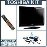 Toshiba 19C100U 19 inch HD LCD 720p TV, with Accessory Kit (2 HDMI Cables, 1 RGB Cable, 1 Audio Cable, Plasma / LCD Clean Kit, Monster 6 Outlet Surge Protection)
