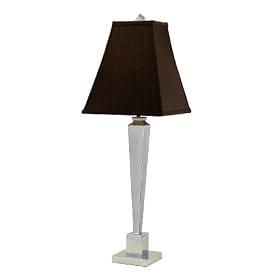 Candice Olson Margo Buffet Lamp, Chrome Base with Chocolate Silk Soft Back Shade, 12-Inch... by Candice Olson
