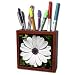 Taiche Photography - Flower African Daisy White - Tile Pen Holders-5 inch tile pen holder