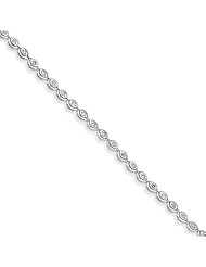Genuine .925 Sterling Silver Diamond Fancy Bracelet 5.7 Grams . 100% Satisfaction Guaranteed.
