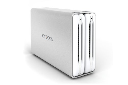 IcyDock MB662USEB-2S Geh&auml;use f&uuml;r 2x 8,9 cm (3,5 Zoll) eSATA Festplatte USB 2.0 wei&szlig; Preisvergleich