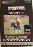 Vo-Toys Doggie Duds Rugby Striped Tee Navy Kelly XSmall