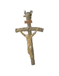 Large Tri Color Gold Crucifix