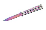 Diamond Back Butterfly Knife (Rainbow)