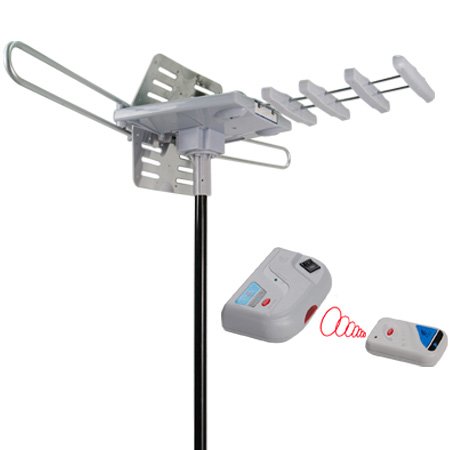Digital HDTV Amplified Outdoor TV Antenna UHF VHF FM Rotor