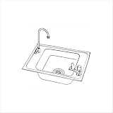 Elkay PSDKR2517C Pacemaker Single Bowl Classroom Sink and Water Fountain