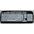 EZsee by DC Large Print USB Plug Wired Black Frame with White Keys with Large Print Oversized Large Letters or Jumbo Characters - Perfect for Visually Impaired Senior Citizens, Low Light, Low Vision, and Dim Lighted Areas