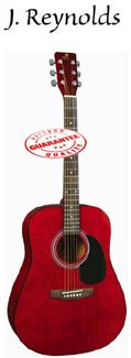 J REYNOLDS DREADNOUGHT GUITAR RED JR65TRD