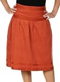 Women's Corduroy Skirt with Ribbon Trim