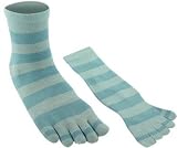 Child's Light Blue Striped Toe Socks