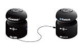 Diamond Multimedia Mini Rocker Mobile Portable Wireless Bluetooth Speakers for iPhone, iPad, Smartphone and all other Bluetooth Devices - Black (MSPBT200B)