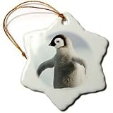 Baby Penguin - 3 Inch Snowflake Porcelain Ornament