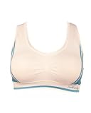 White Blue Seamless Racer back Sports Bra Cups Included