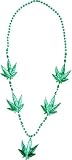 Metallic Green Pot Leaf Necklace